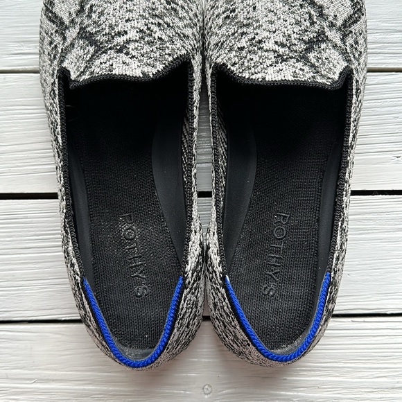 Rothy’s Almond Toe Loafer Python Black White Grey size 9 - Picture 4 of 7